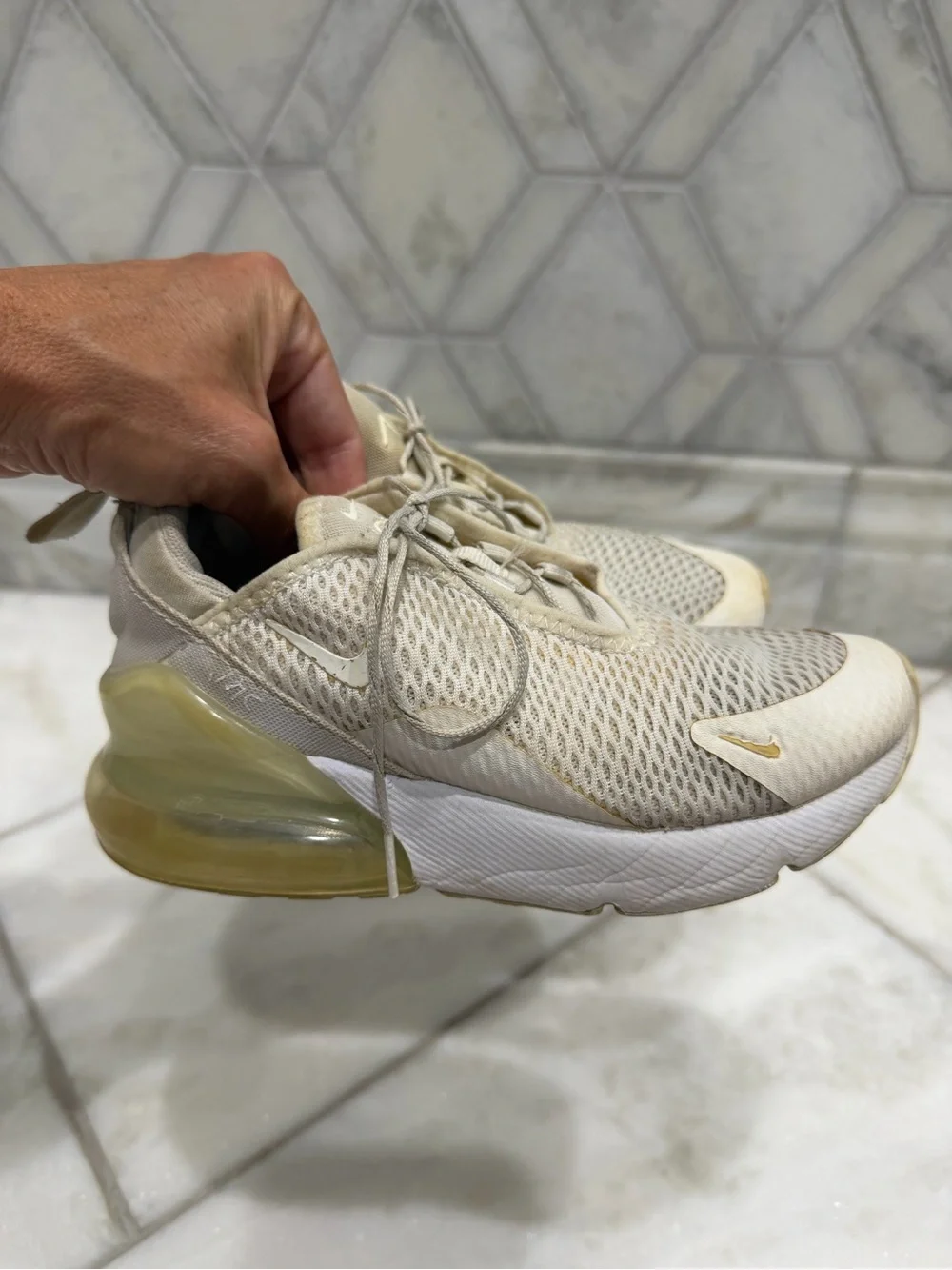 Size 12 Kids Nike Air Max White Sneaker Shoes